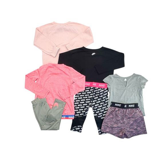 Nike Girls 7pc Athletic wear Bundle - Sizes 3T/4T Dri-Fit - Picture 2 of 6